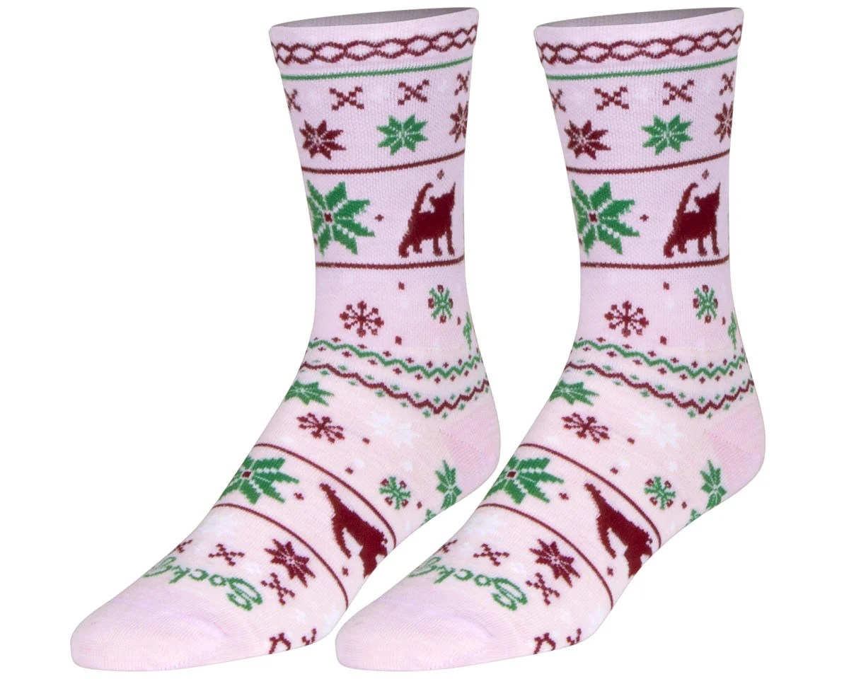 Sockguy 6" Wool Socks (Ugly Sweater Kitty) (S/M)
